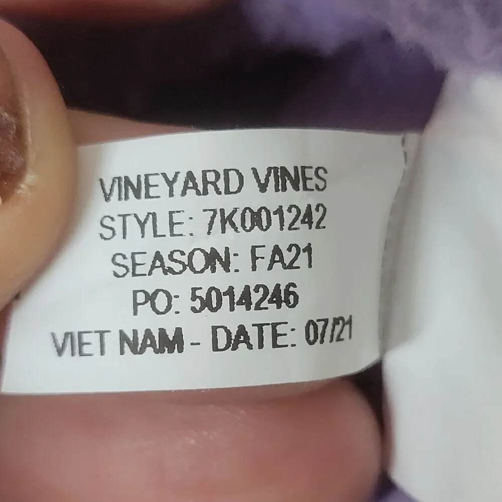 Vineyard Vines Girls Fuzzy Mock Neck Pullover Purple Medium 10-12